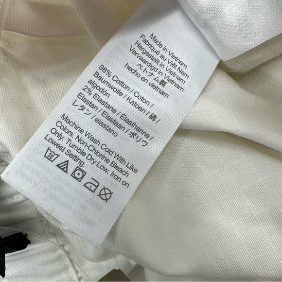 J. Crew White Paperbag Pants Size 12 New with Flaws - Picture 11 of 12